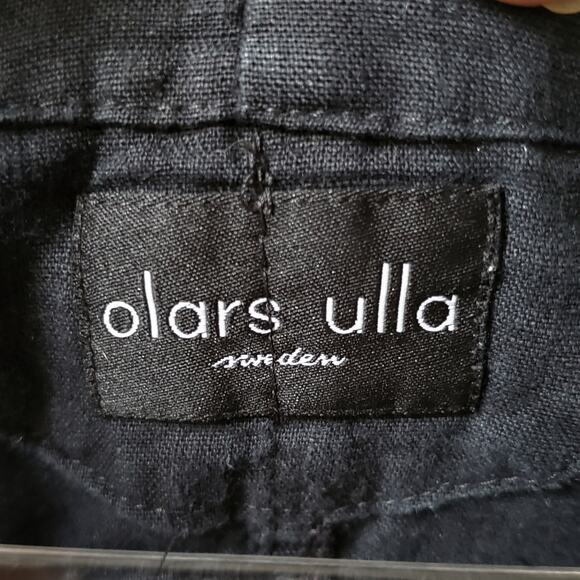 Olars Ulla Sweden Black Linen Tunic Top 1X Lagenlook Minimalist Modern Relaxed - Picture 6 of 10